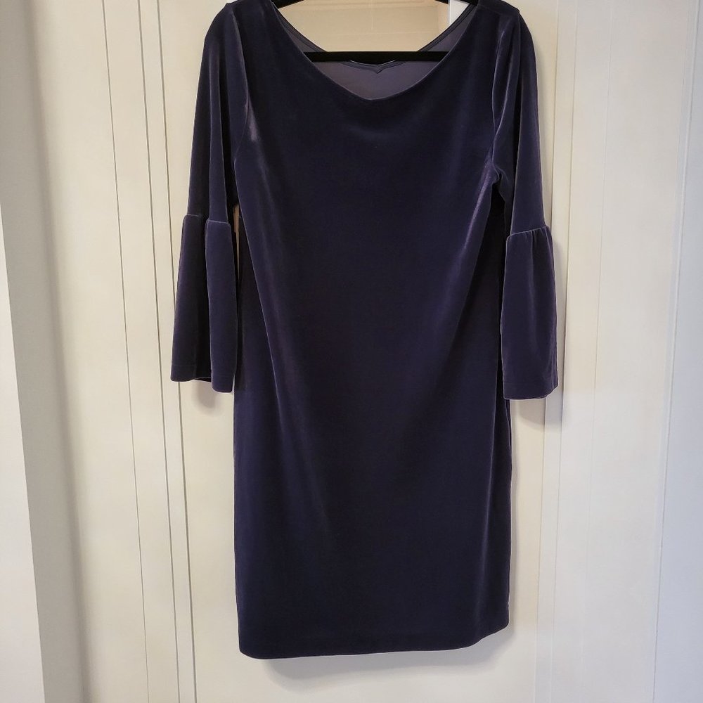 Purple Velvet Anne Taylor Dress, Medium